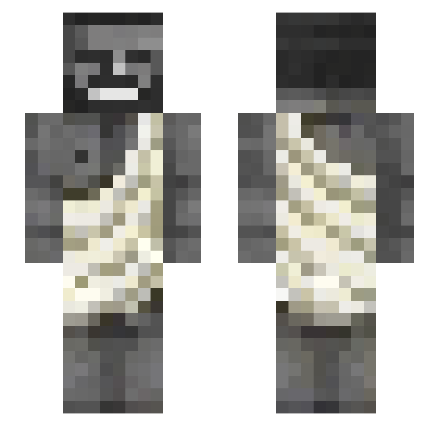 Luuuccaa Minecraft skin, front and back view