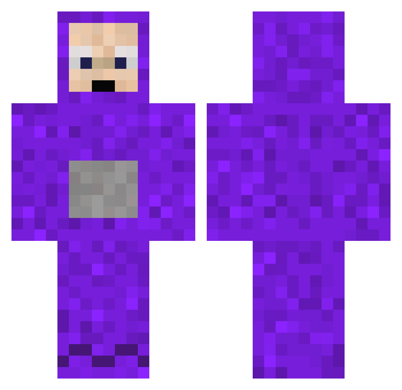 Gripsou_ Minecraft skin, front and back view