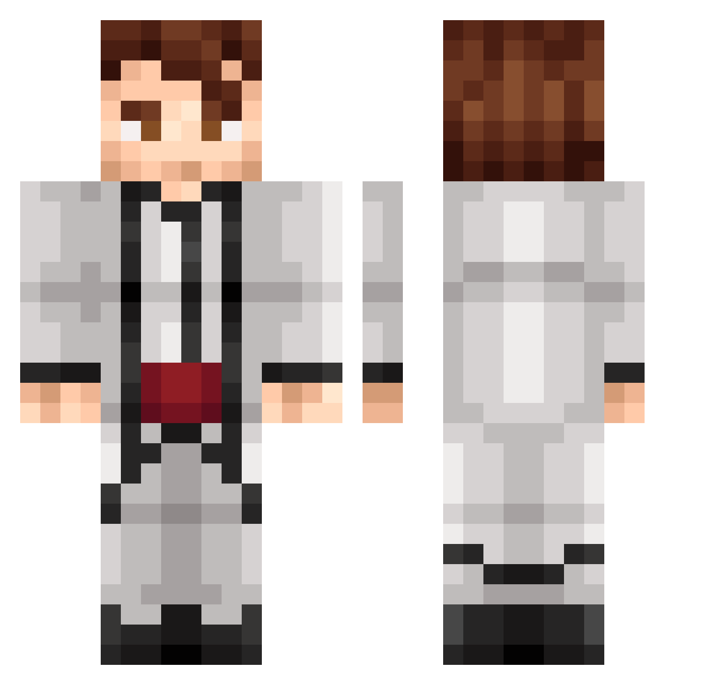 Charizard7K Minecraft skin, front and back view