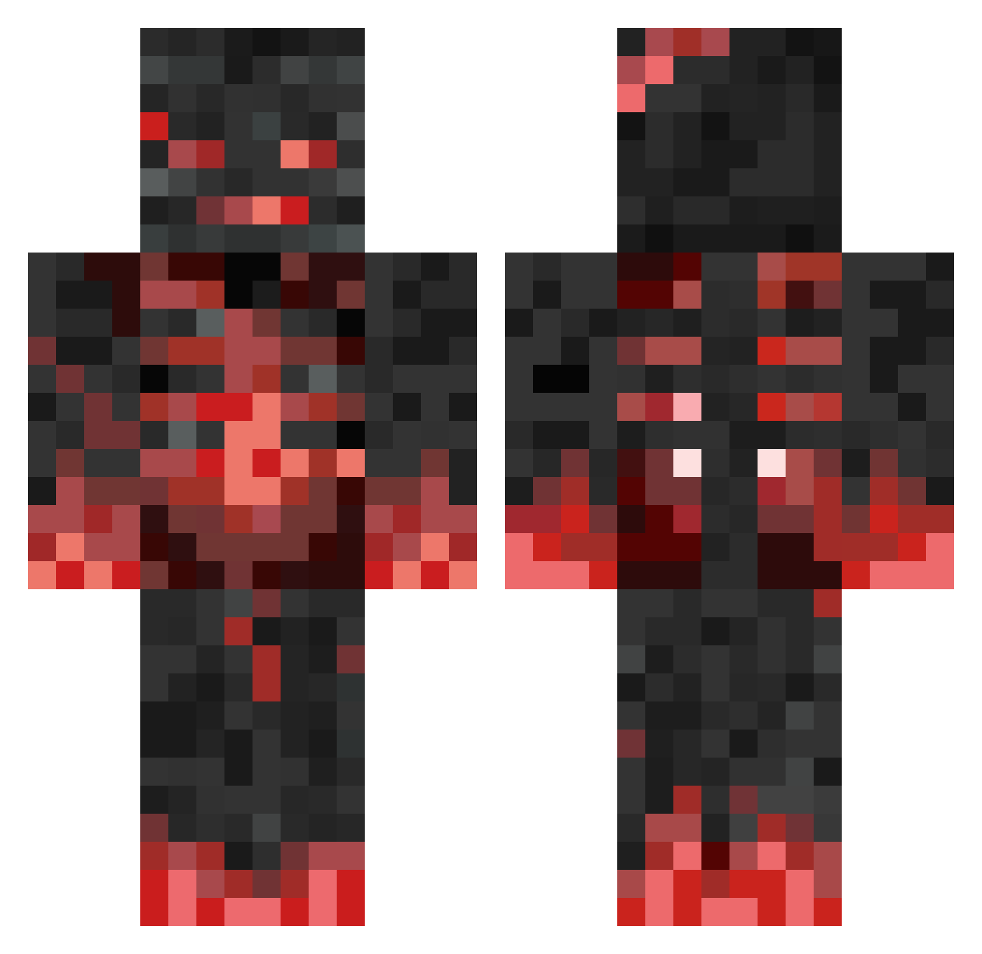 Zapper727 Minecraft skin, front and back view