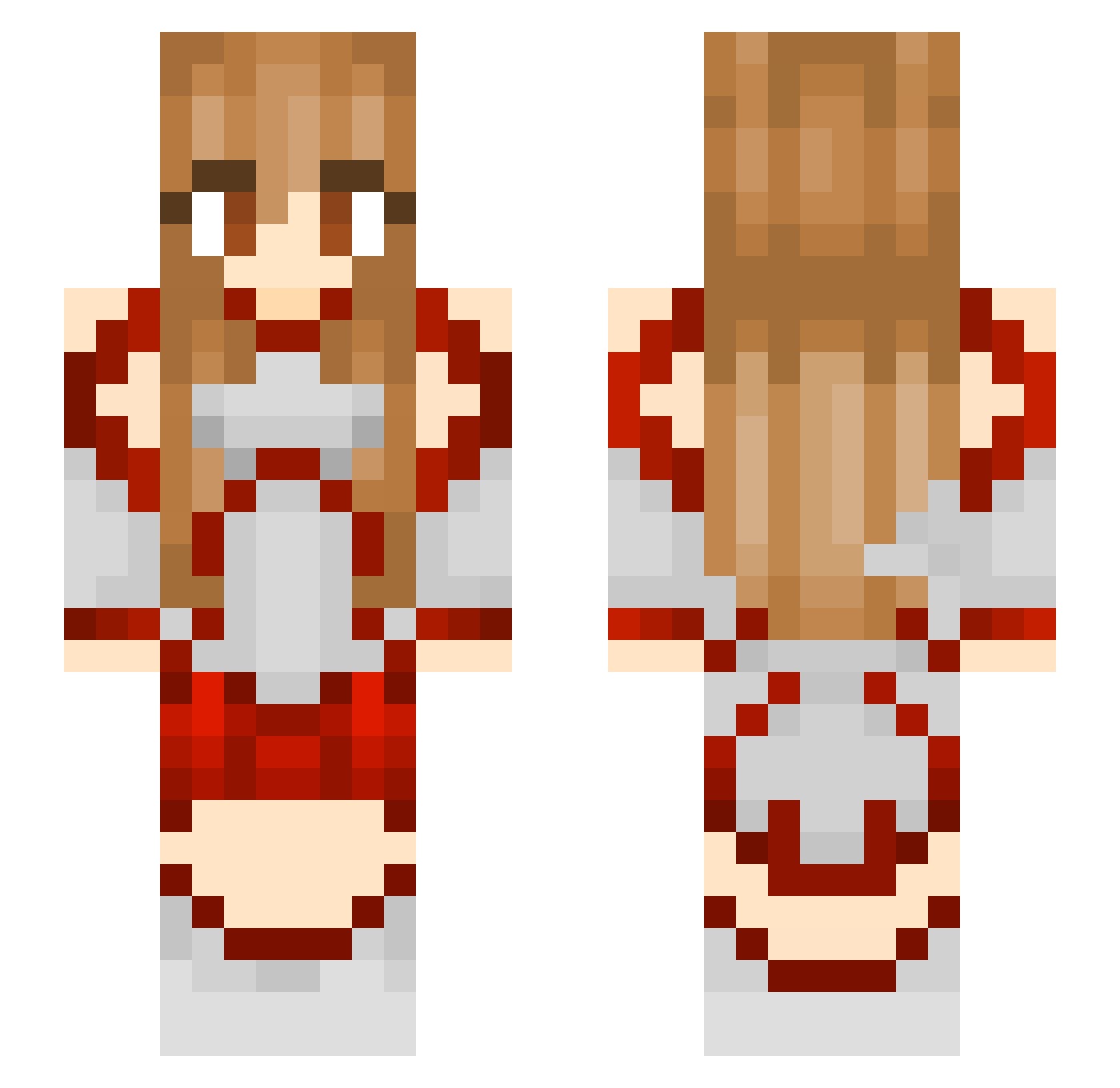 LukePP Minecraft skin, front and back view