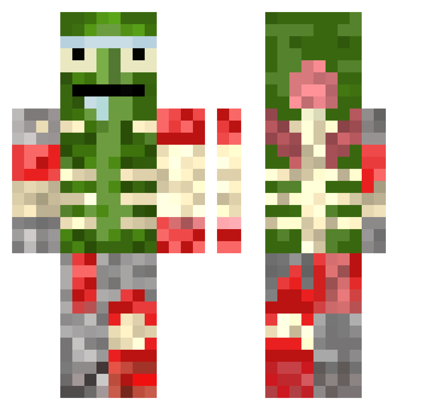 Tymoooooon Minecraft skin, front and back view
