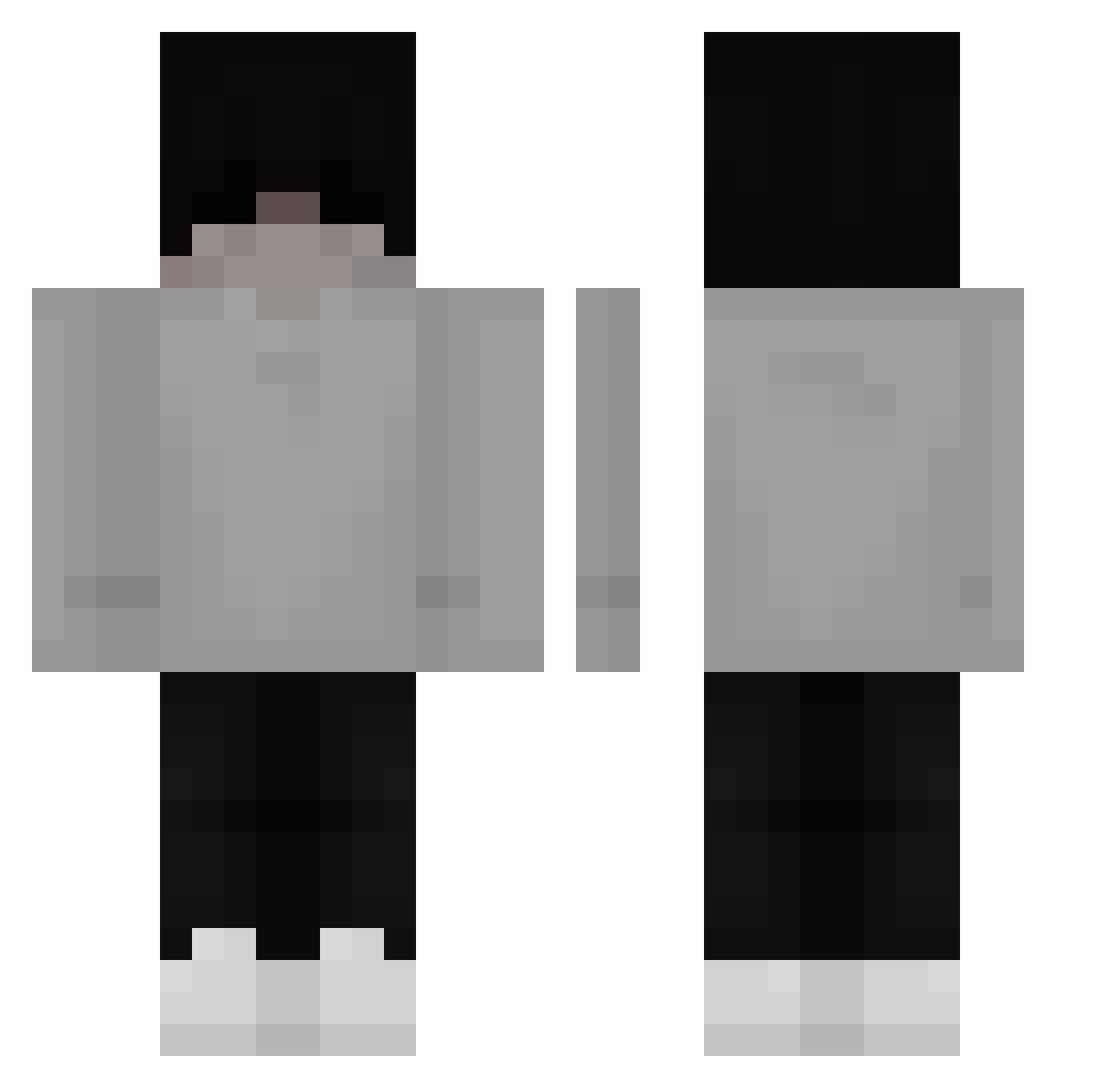 zurpKash Minecraft skin, front and back view