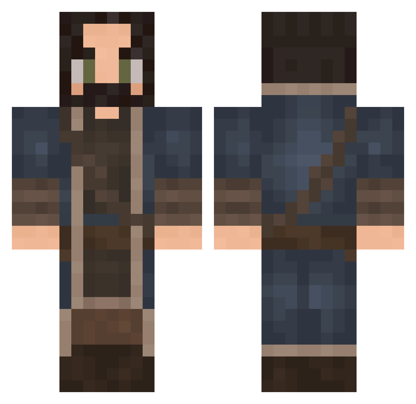 cicijim Minecraft skin, front and back view