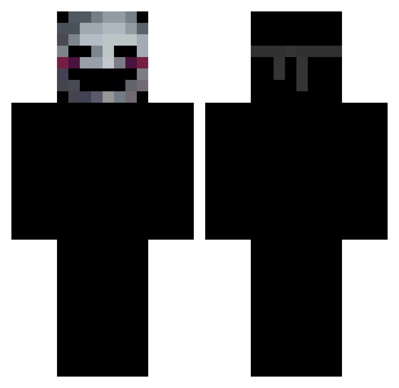 Tiksuh Minecraft skin, front and back view