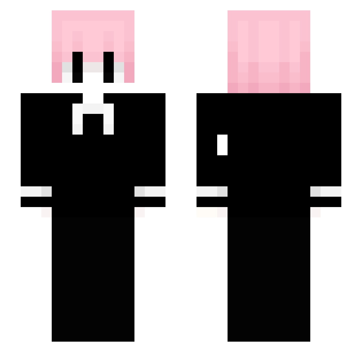 tryzard Minecraft skin, front and back view