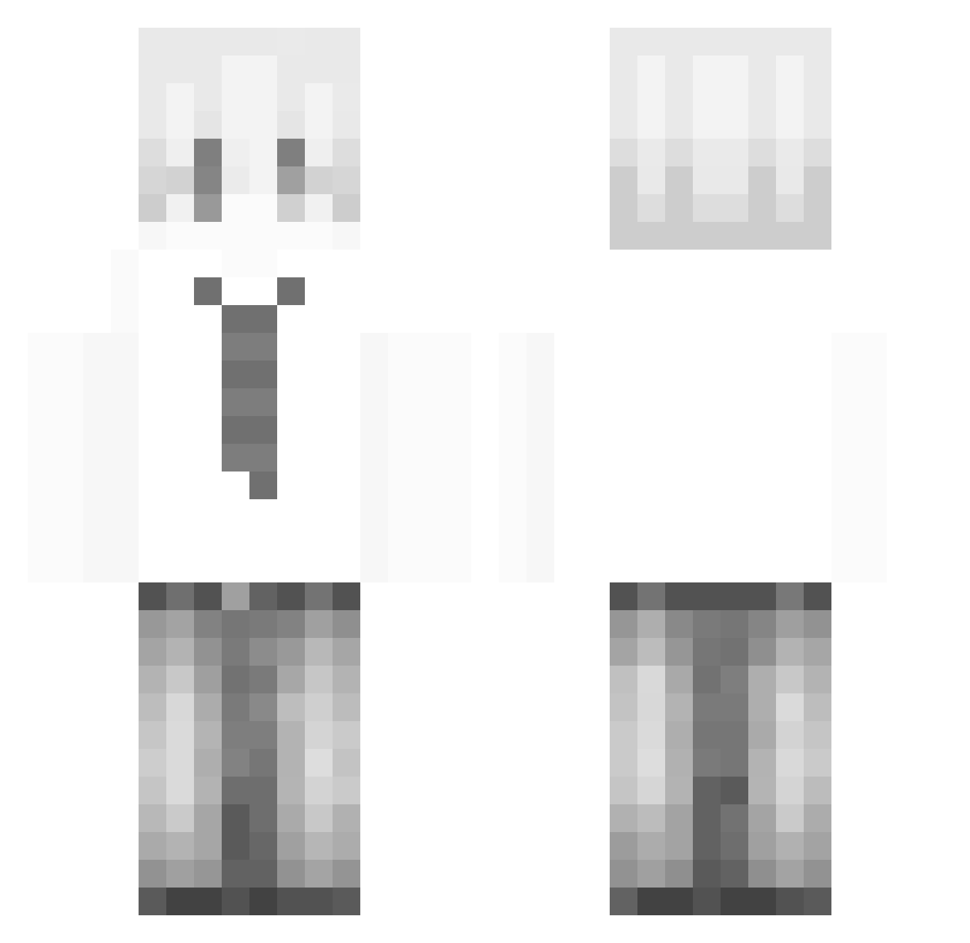 AGLO001 Minecraft skin, front and back view