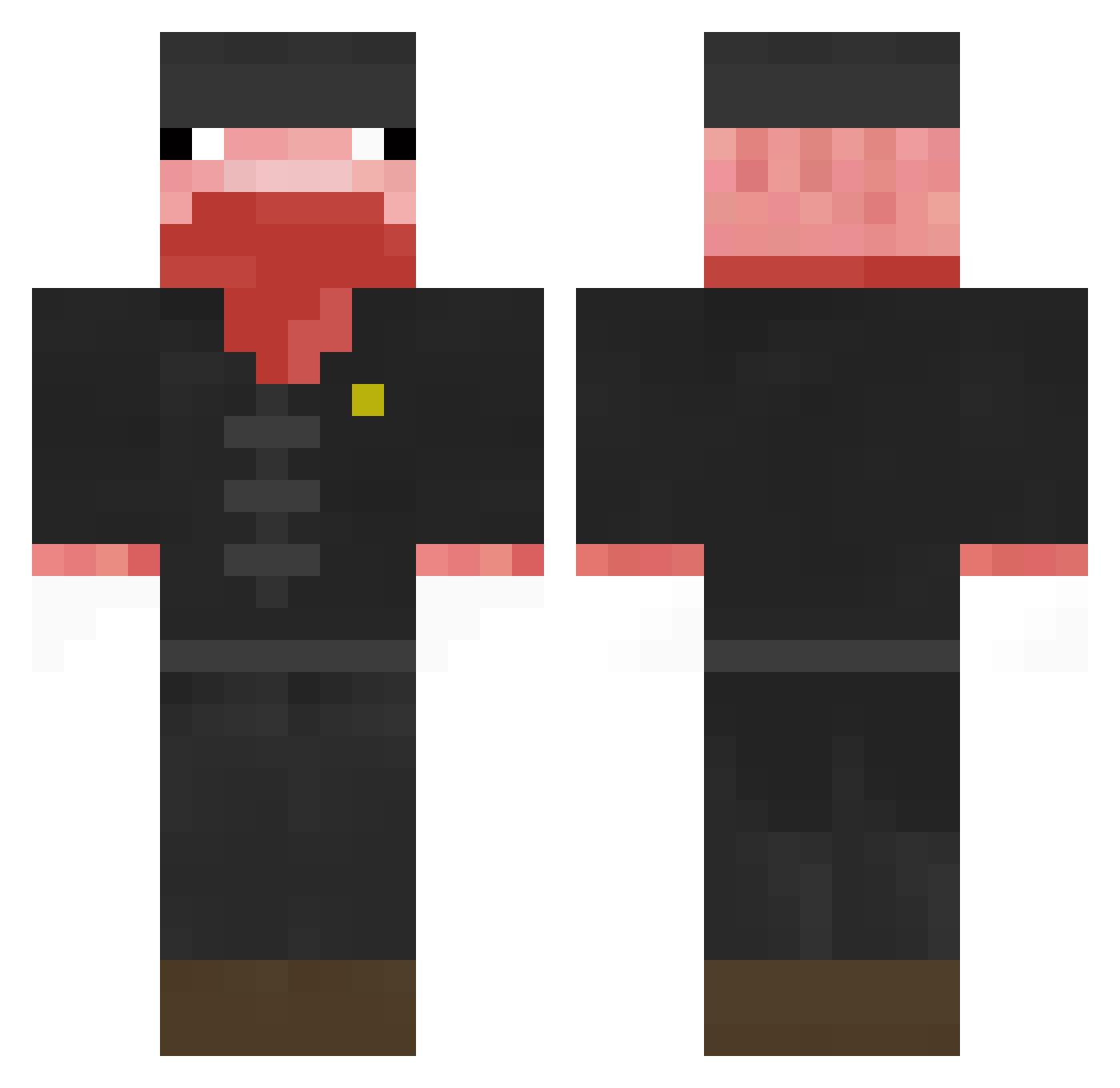 k5awery Minecraft skin, front and back view