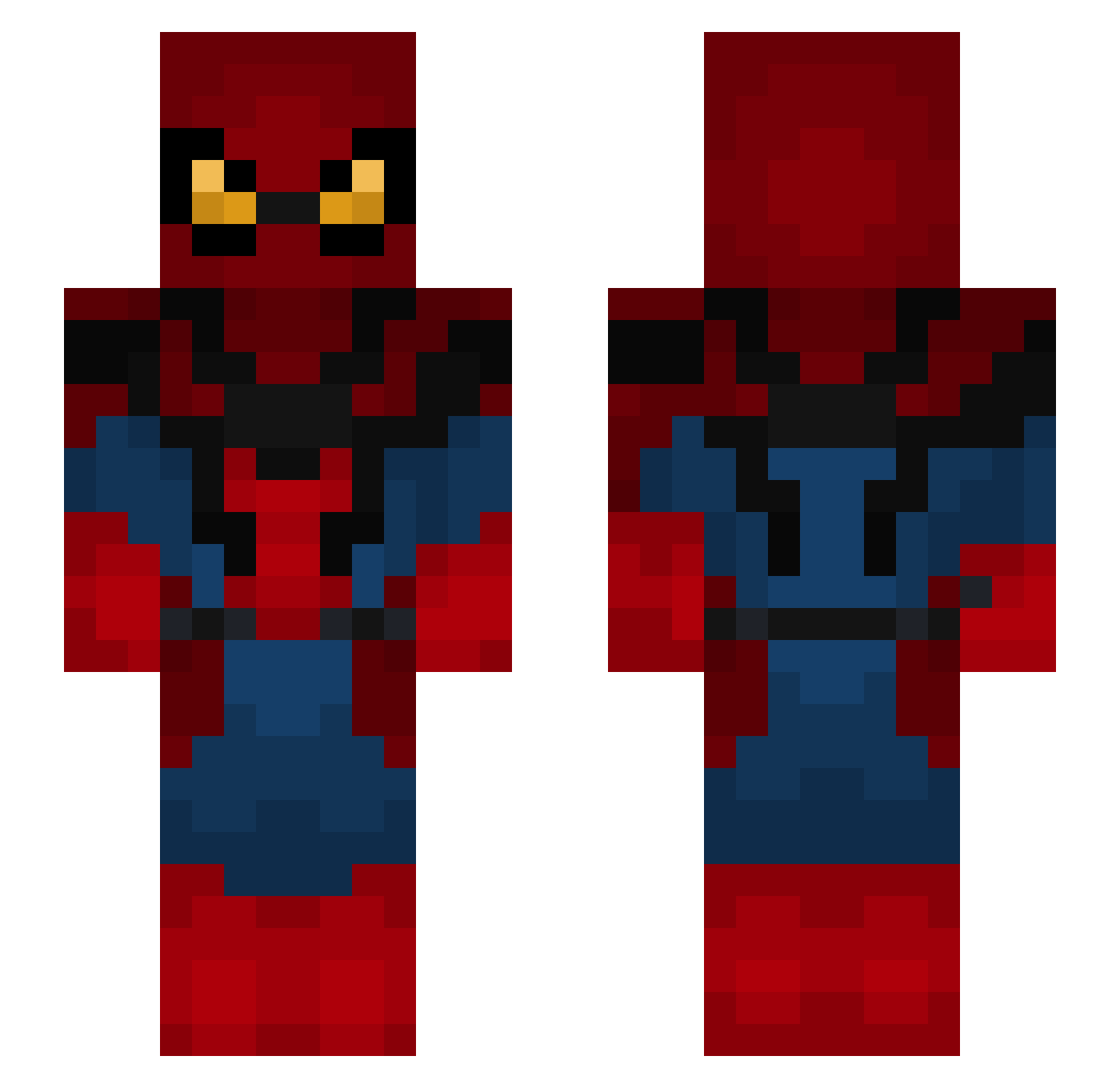 BanksssMc Minecraft skin, front and back view