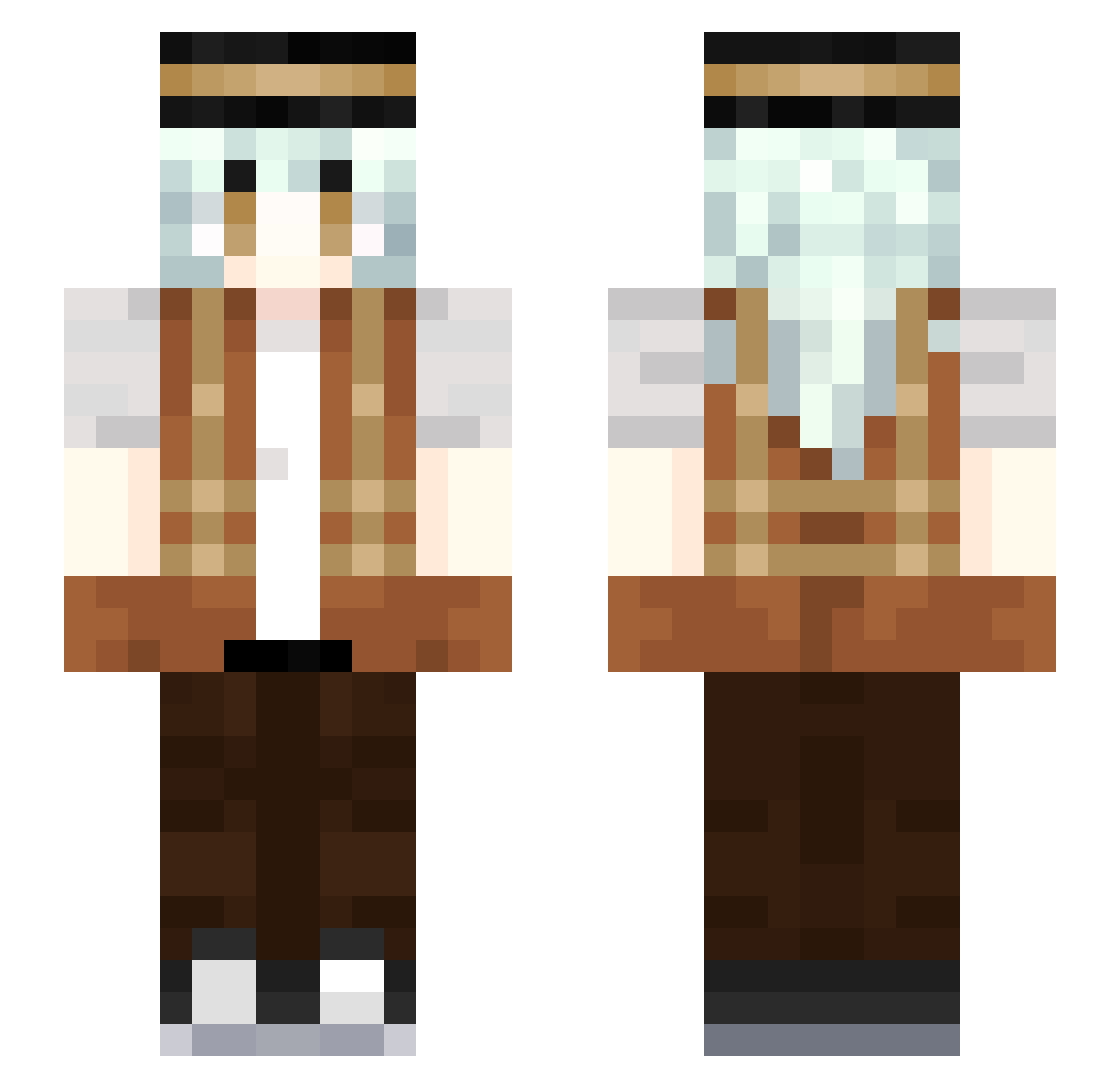 Akumii_ Minecraft skin, front and back view