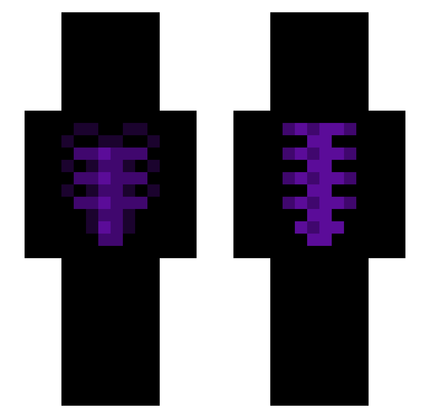 Rimpeltje Minecraft skin, front and back view