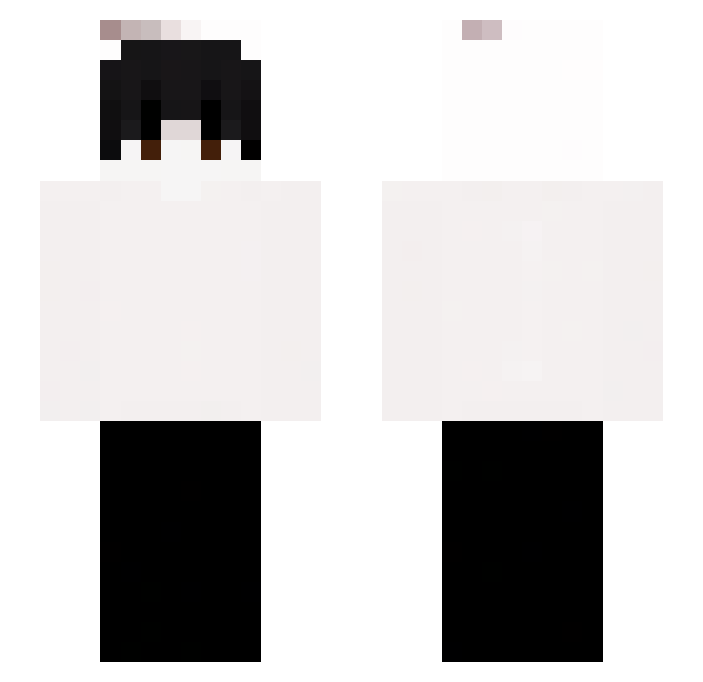 JustJTz Minecraft skin, front and back view