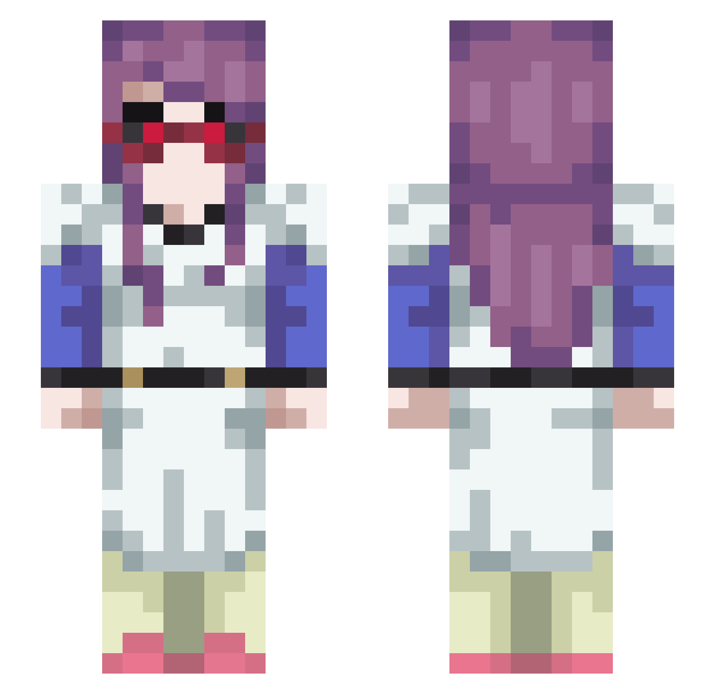 chaocz Minecraft skin, front and back view