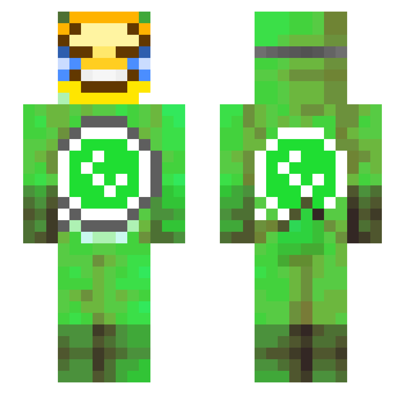 Whatsapp_Status Minecraft skin, front and back view