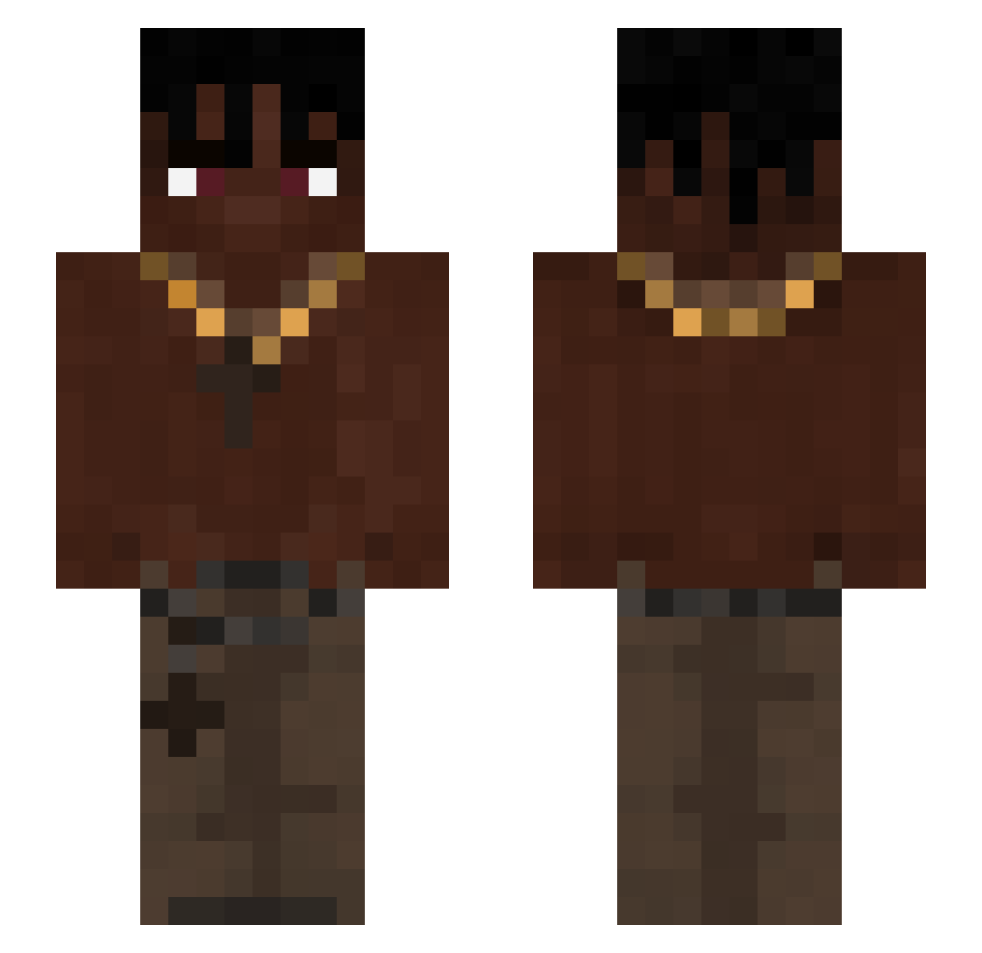 __KAKTUZZ Minecraft skin, front and back view