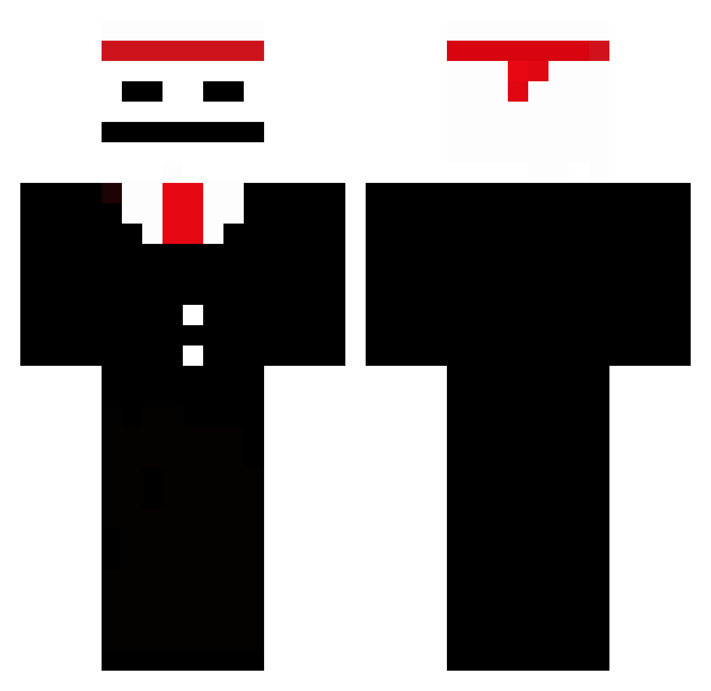 busine Minecraft skin, front and back view