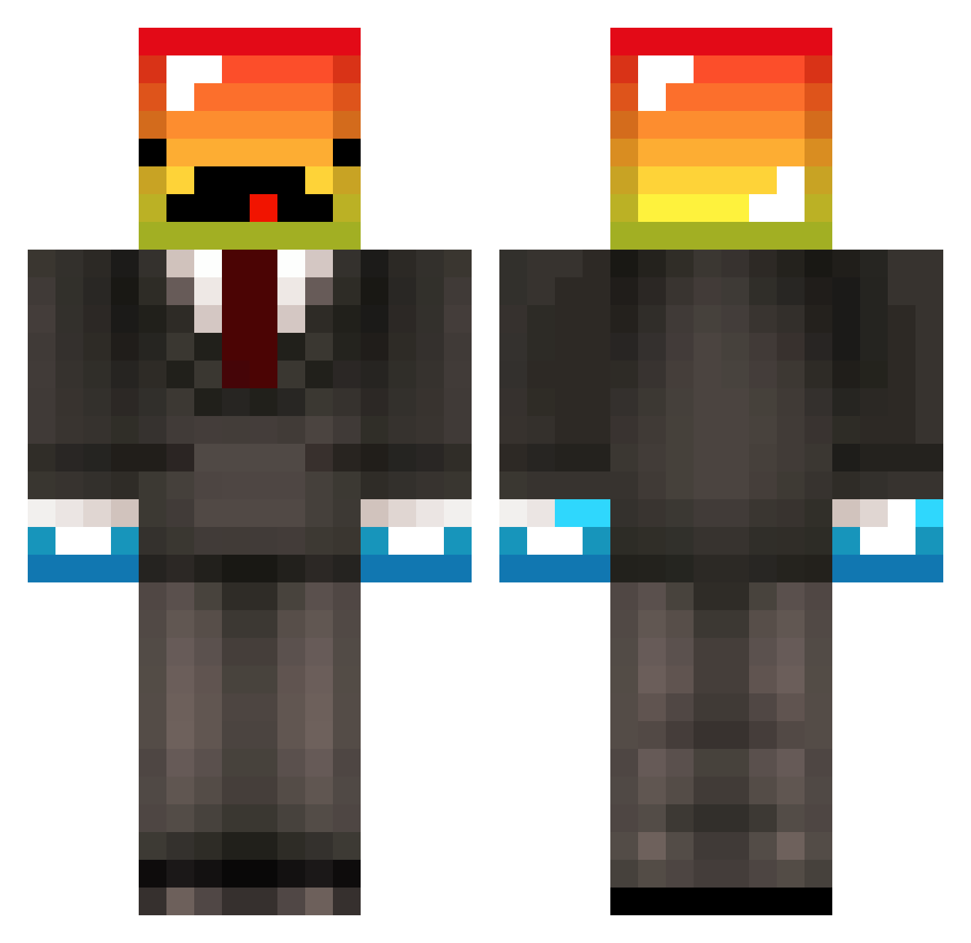 ExesciseQvQ Minecraft skin, front and back view