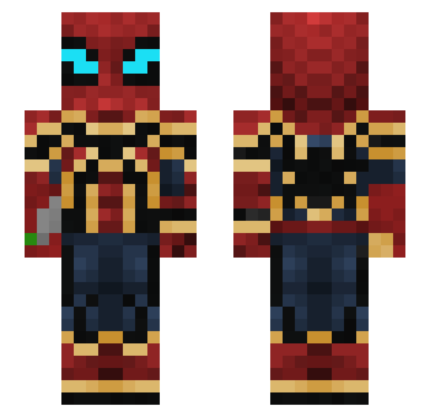 Dominik1415 Minecraft skin, front and back view