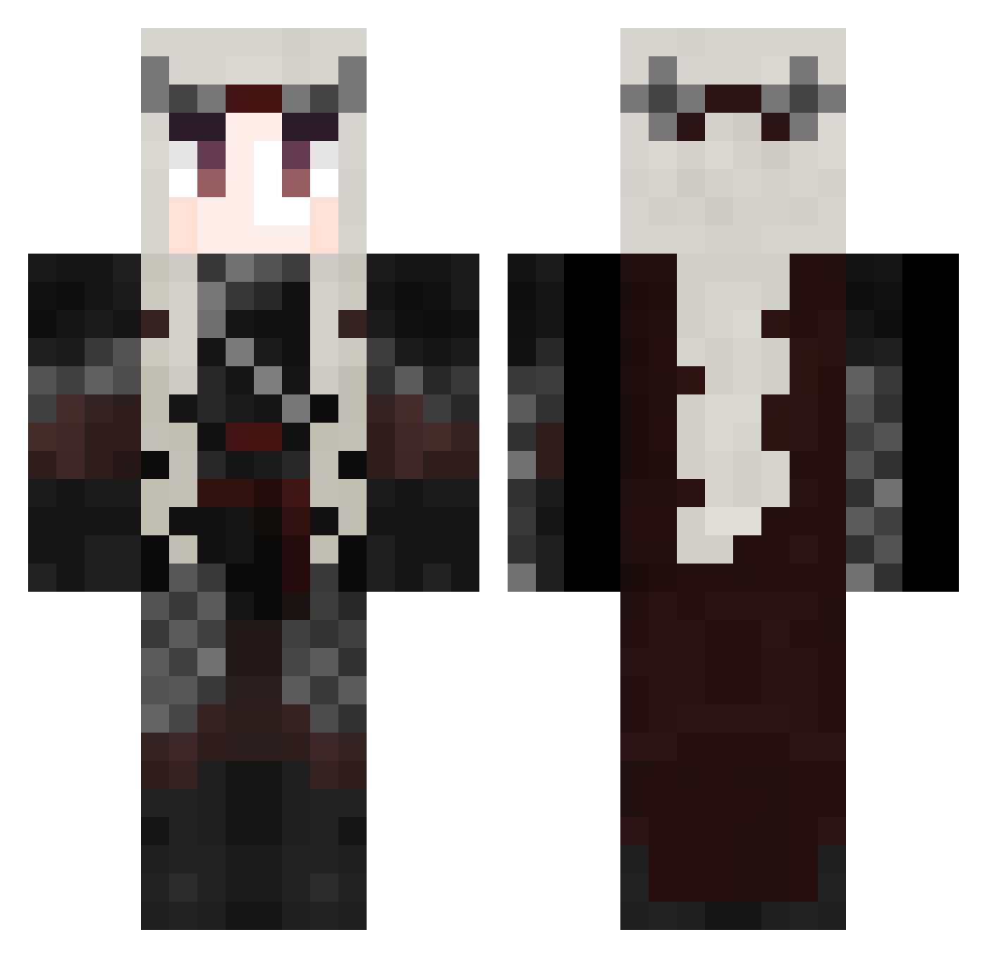 DartEclipse Minecraft skin, front and back view