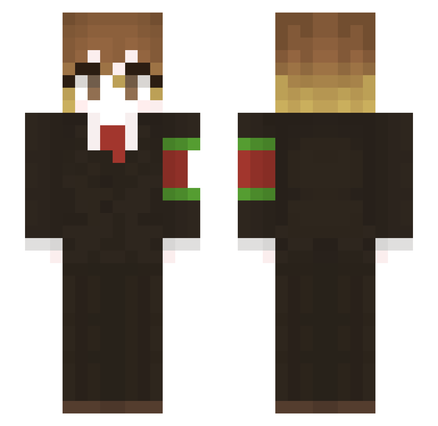 fortnite_feet Minecraft skin, front and back view