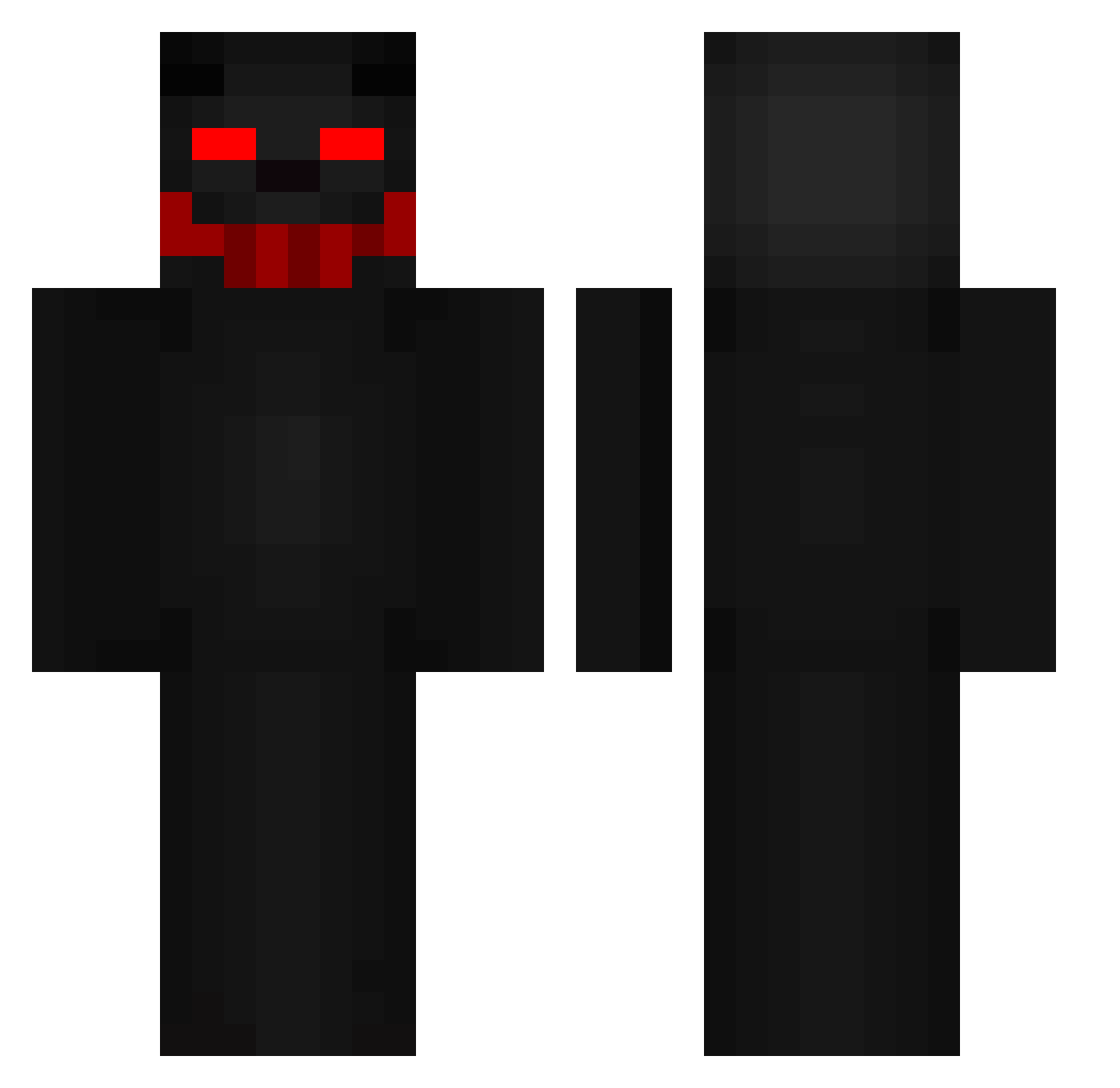 TheArtix Minecraft skin, front and back view