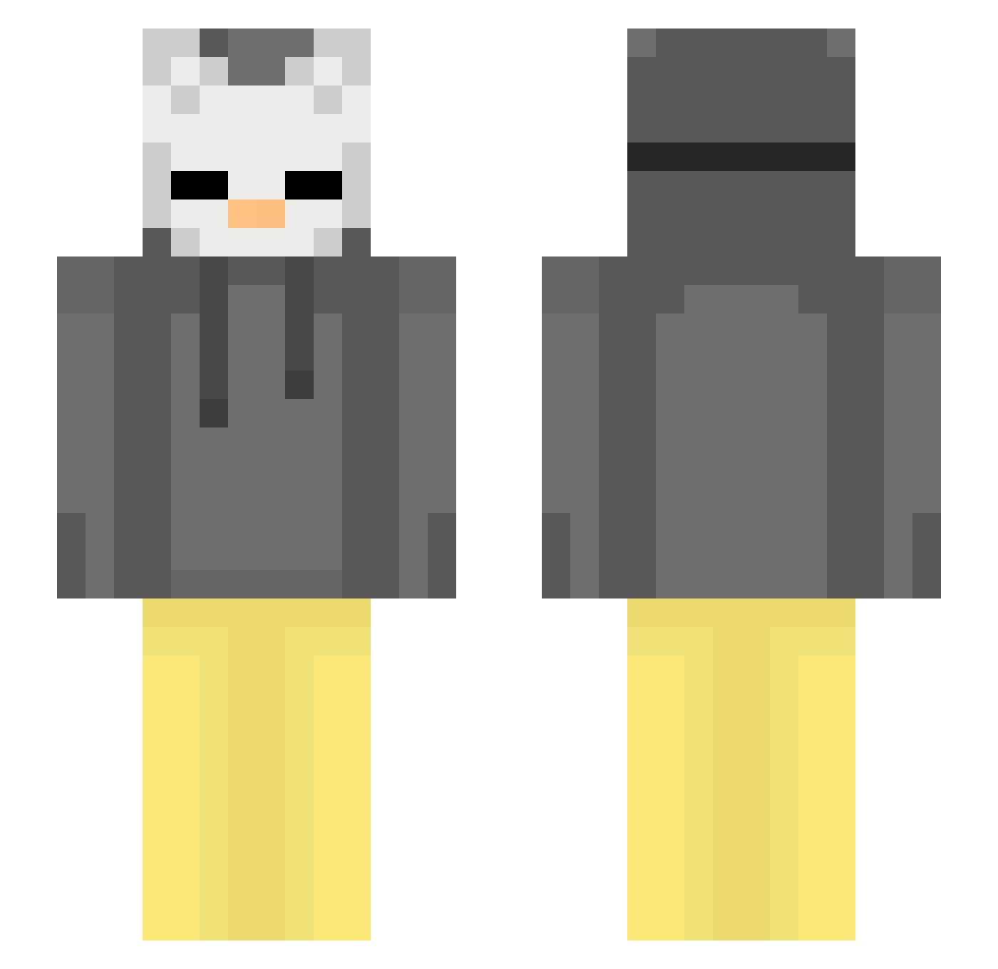 UwU0006slliK Minecraft skin, front and back view