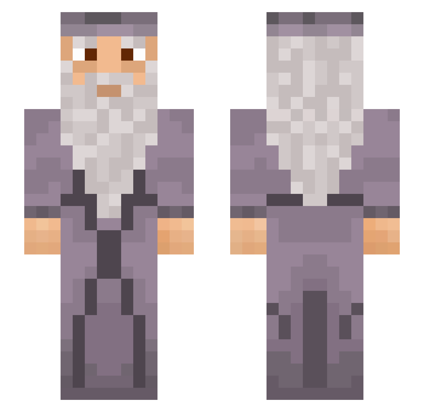 NitroZeus791 Minecraft skin, front and back view