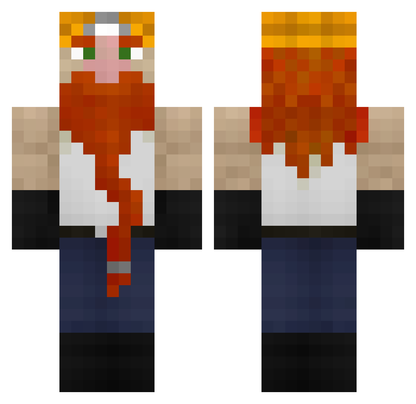 JulianXDHd Minecraft skin, front and back view
