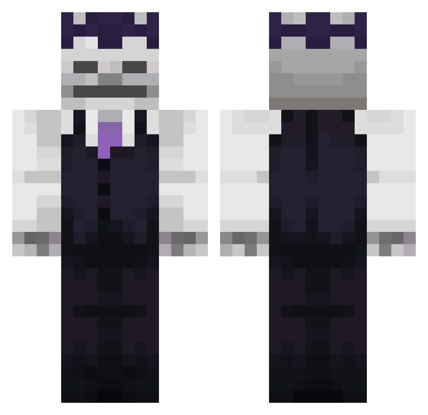 xKetoblu Minecraft skin, front and back view