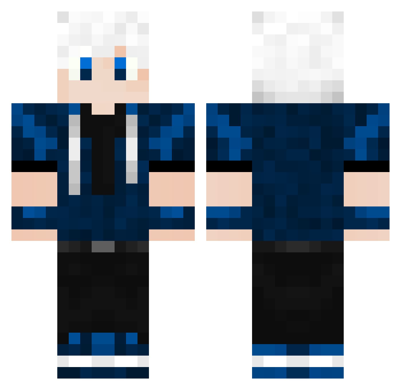 ManowLatency Minecraft skin, front and back view