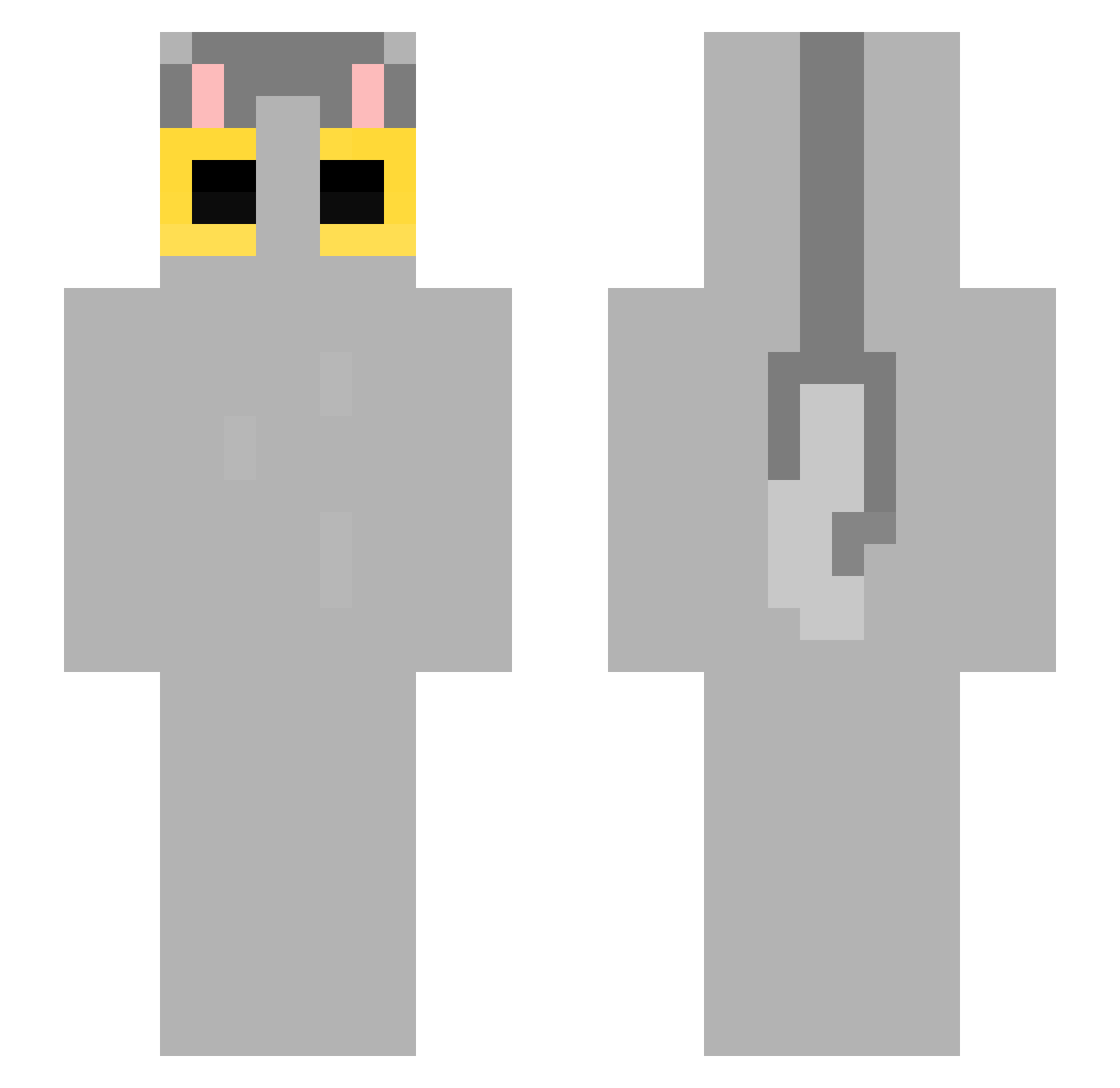 snake_ATTACK330 Minecraft skin, front and back view
