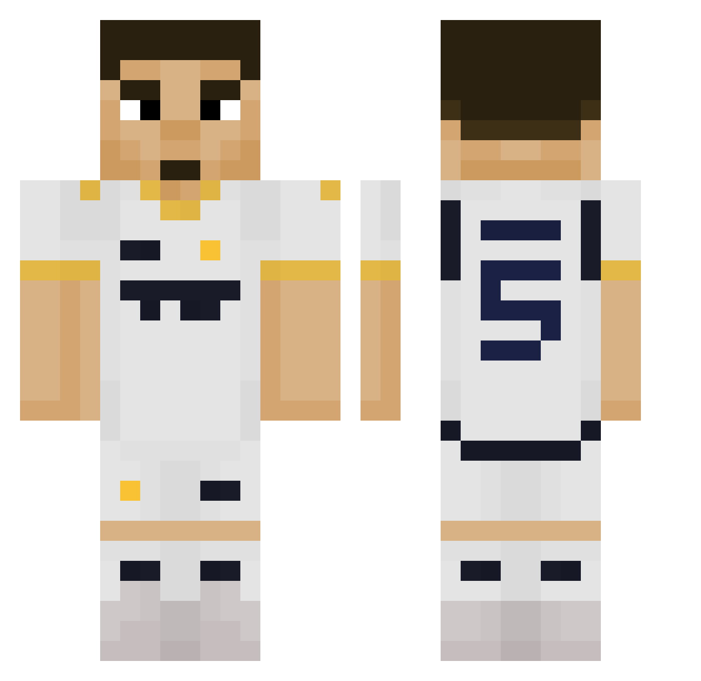 NOTXPIRED Minecraft skin, front and back view