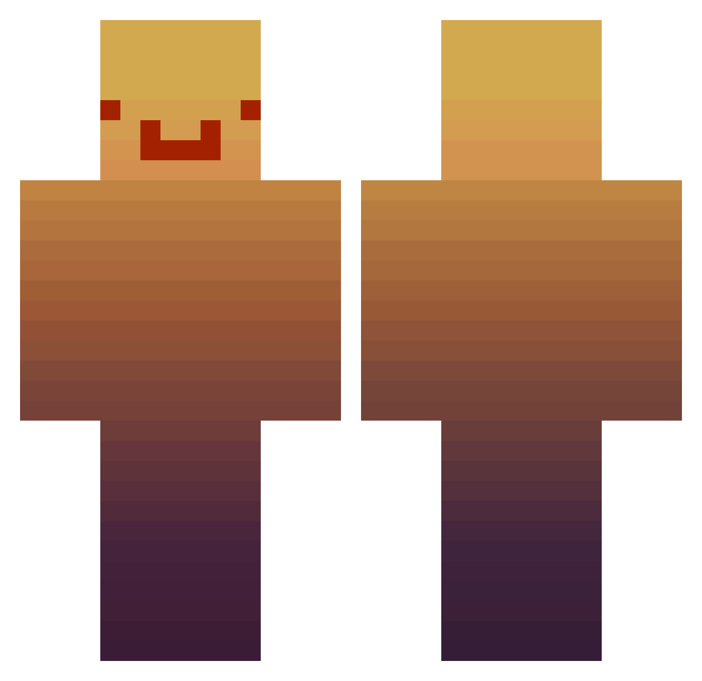 barbute Minecraft skin, front and back view