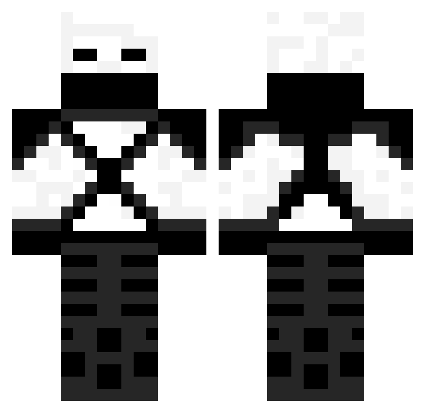 Umbrine Minecraft skin, front and back view