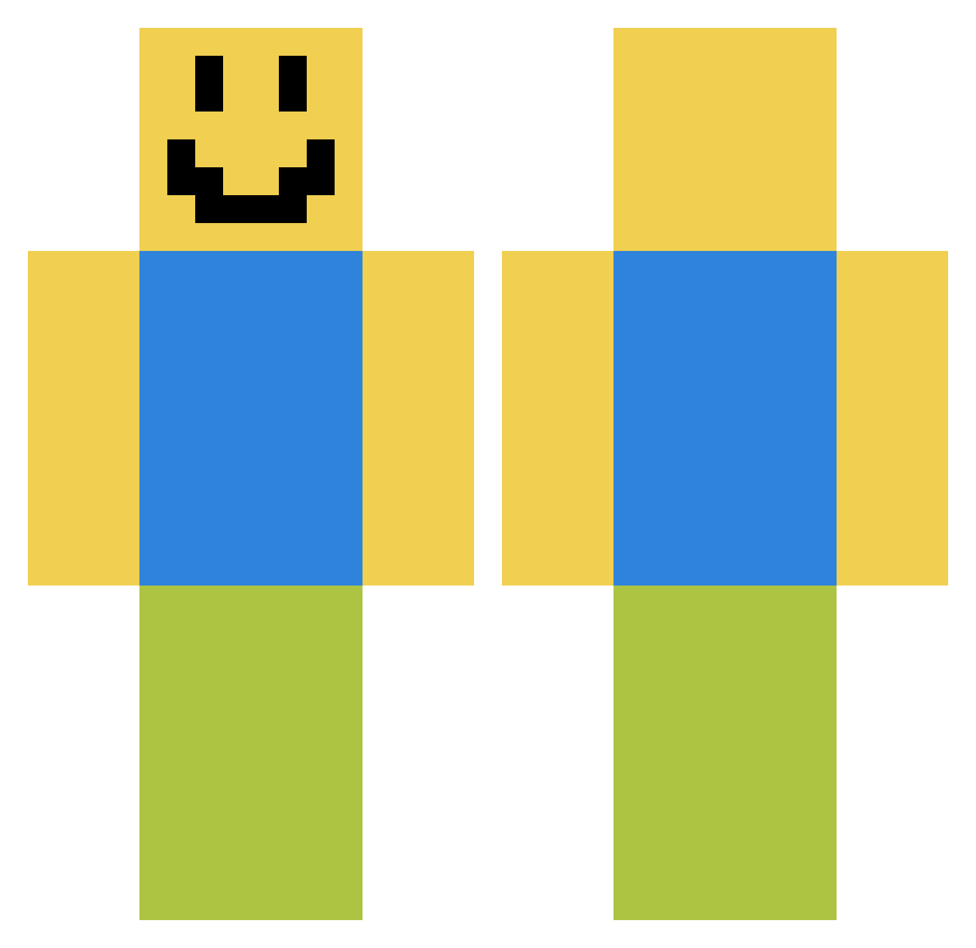 zDigusCR Minecraft skin, front and back view