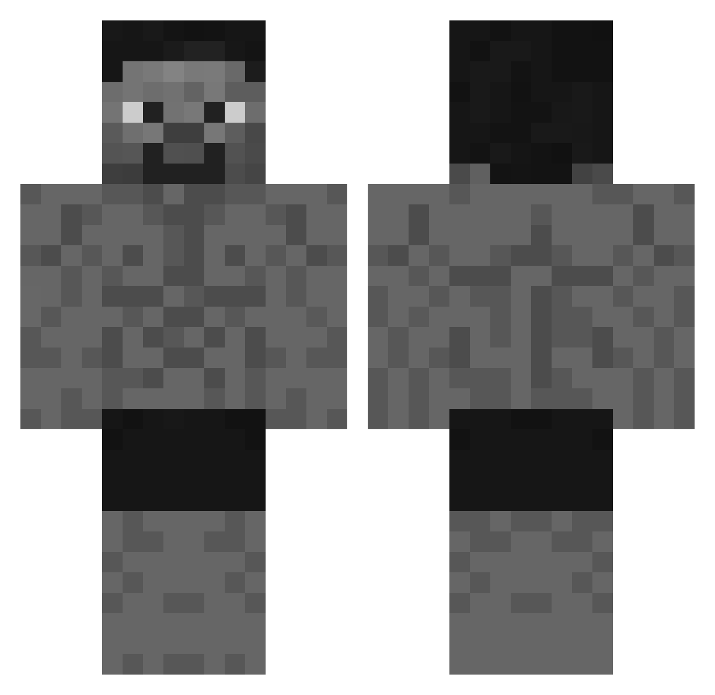 byxu Minecraft skin, front and back view