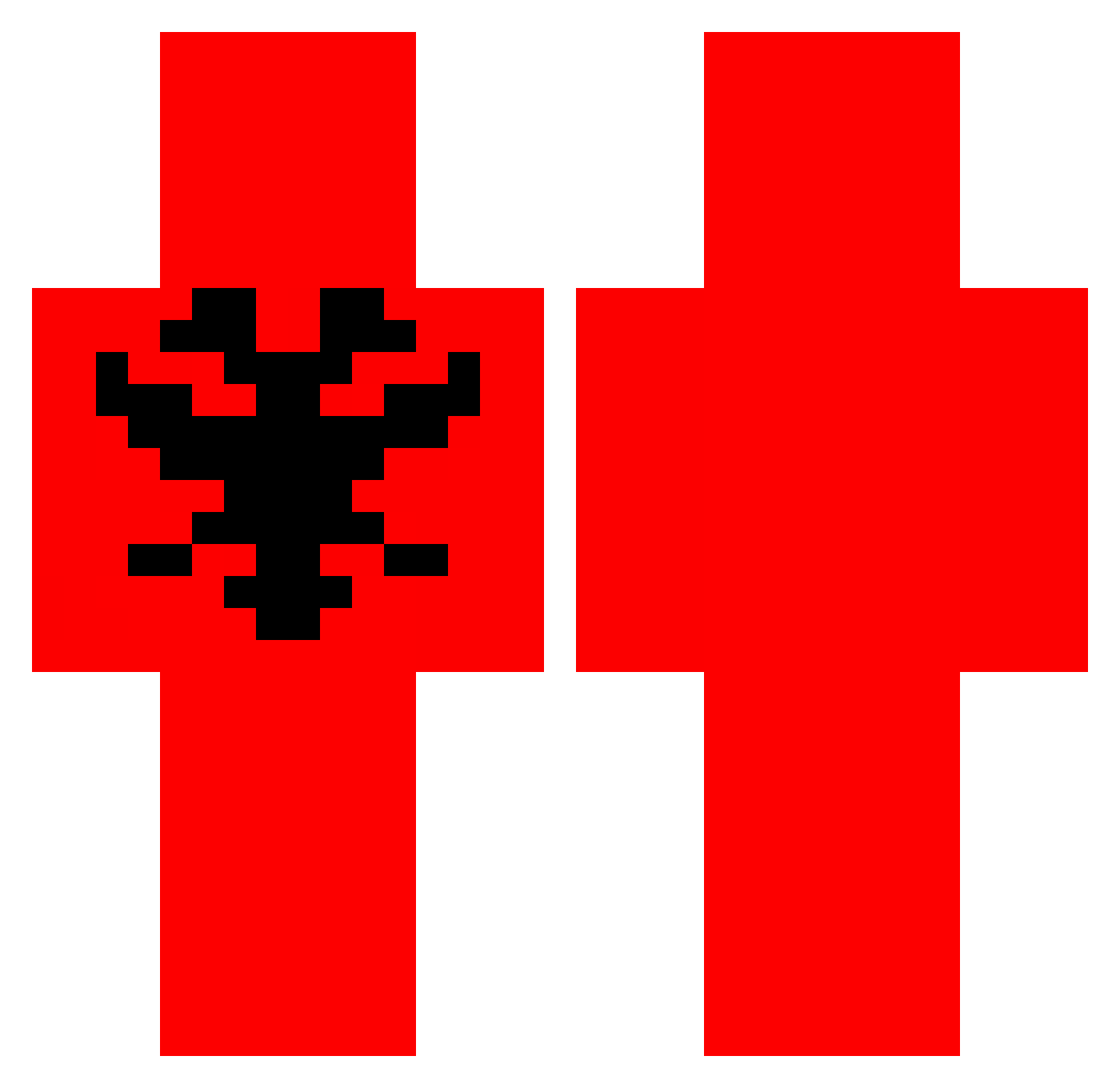 GDKKKKKKKKKK Minecraft skin, front and back view