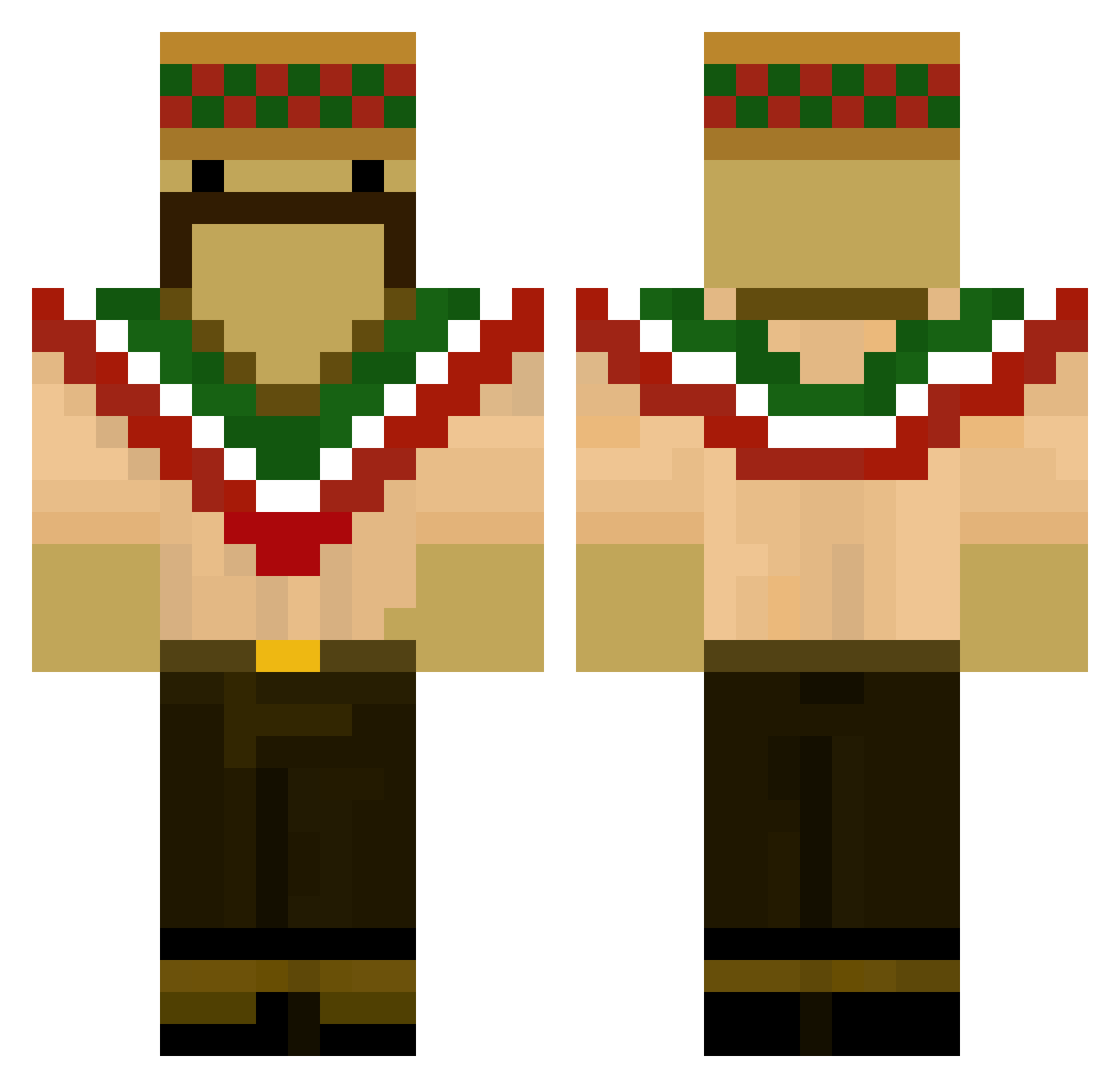 Ferna11 Minecraft skin, front and back view