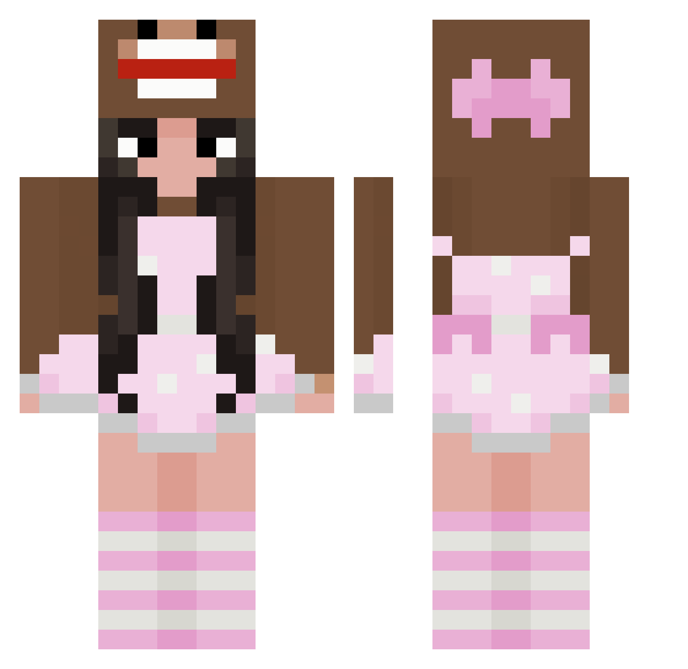 YellowSeamonkey Minecraft skin, front and back view