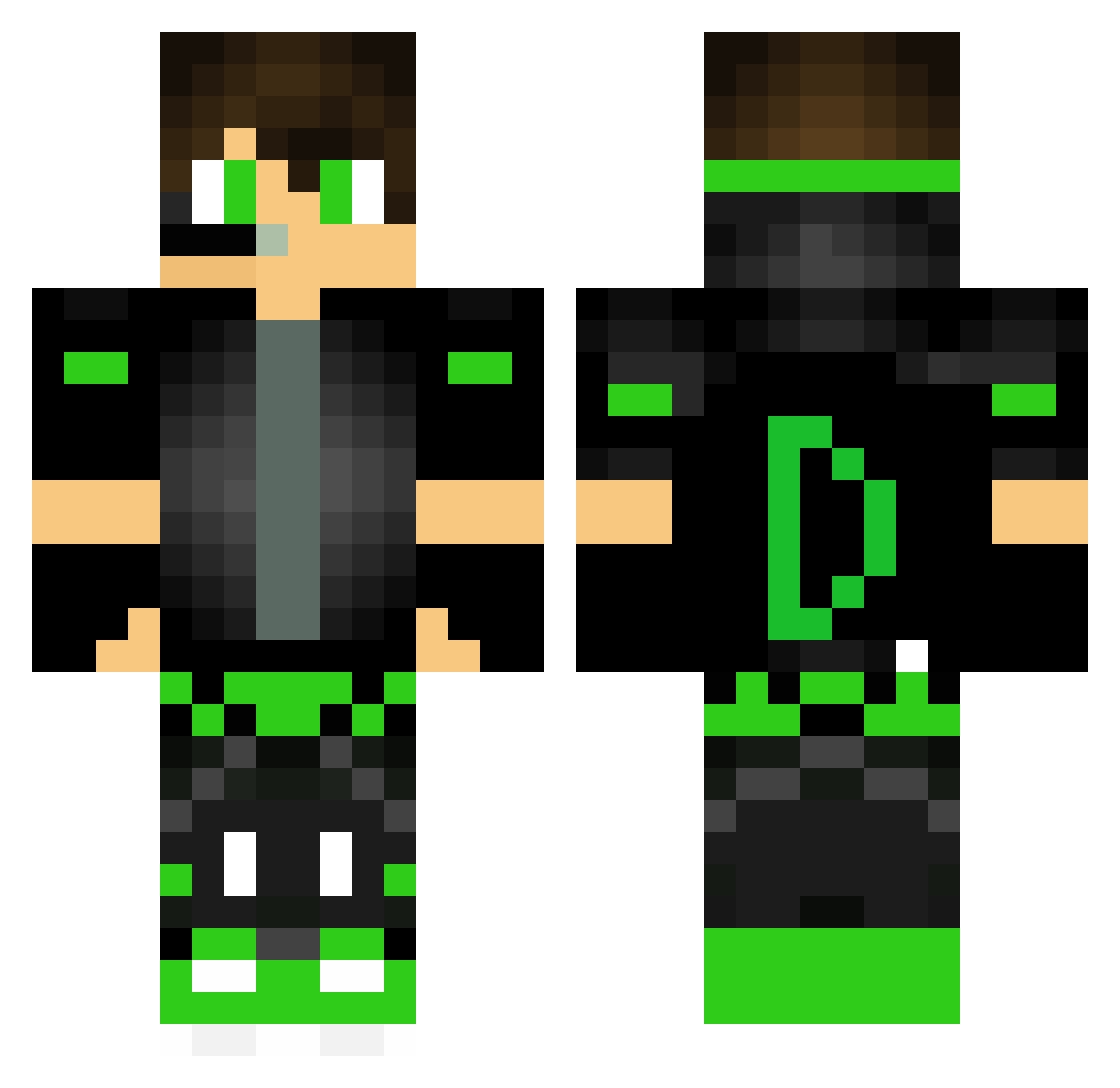lillpaddan Minecraft skin, front and back view