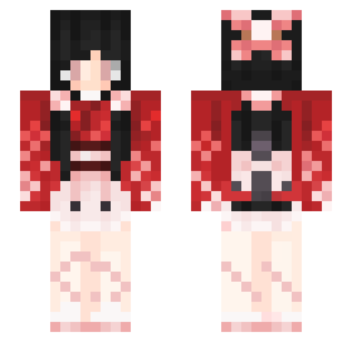 folkenzinha Minecraft skin, front and back view