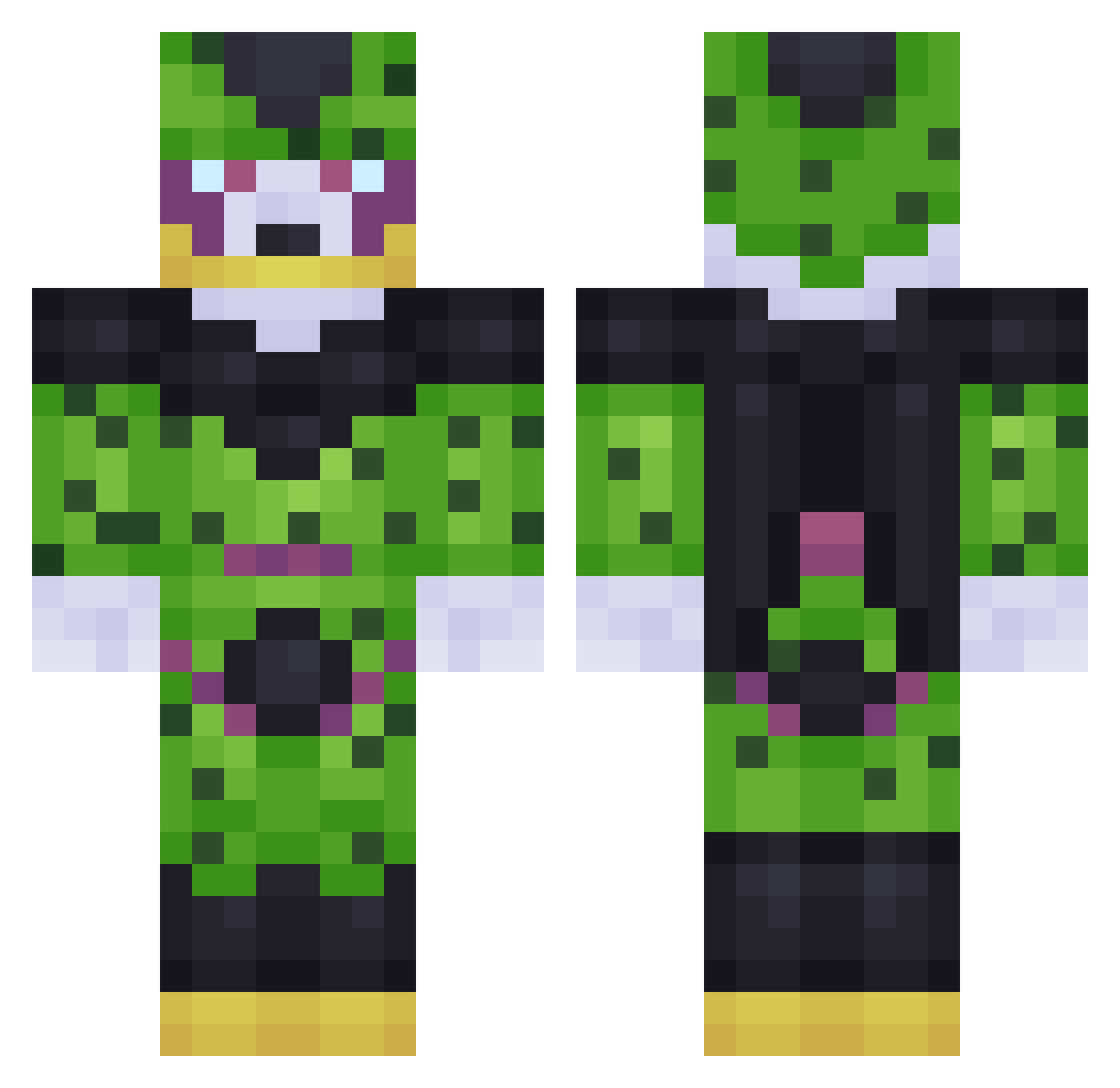 ElChinoGrande Minecraft skin, front and back view