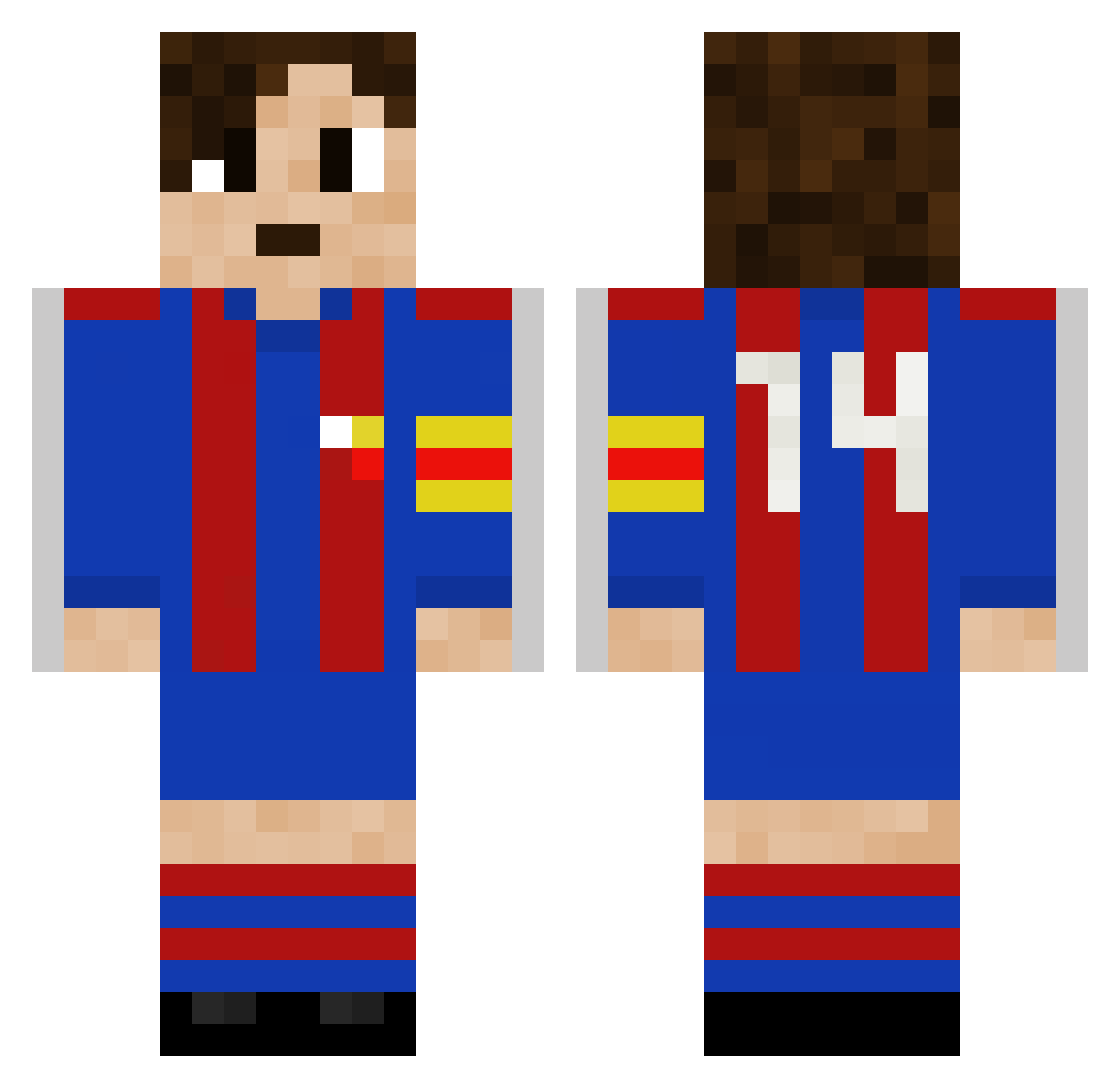 LeeLeeLooMC Minecraft skin, front and back view