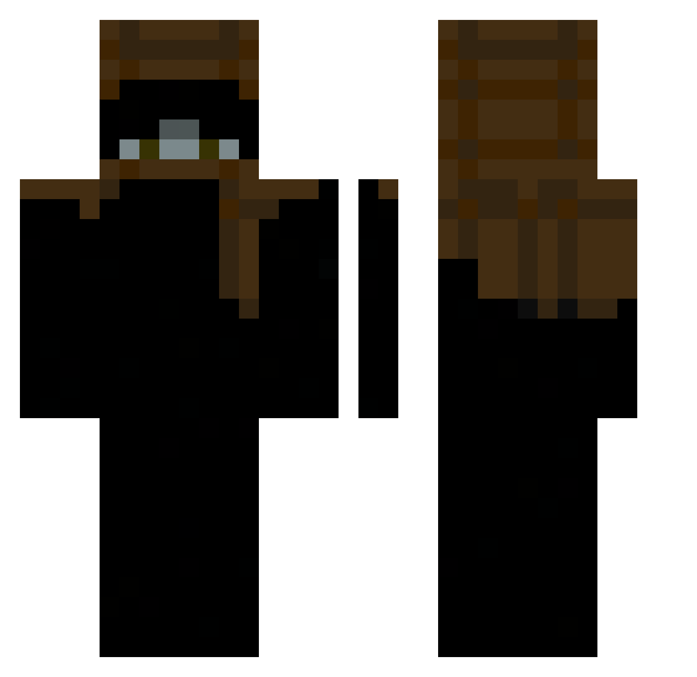 VanoUndefeated Minecraft skin, front and back view