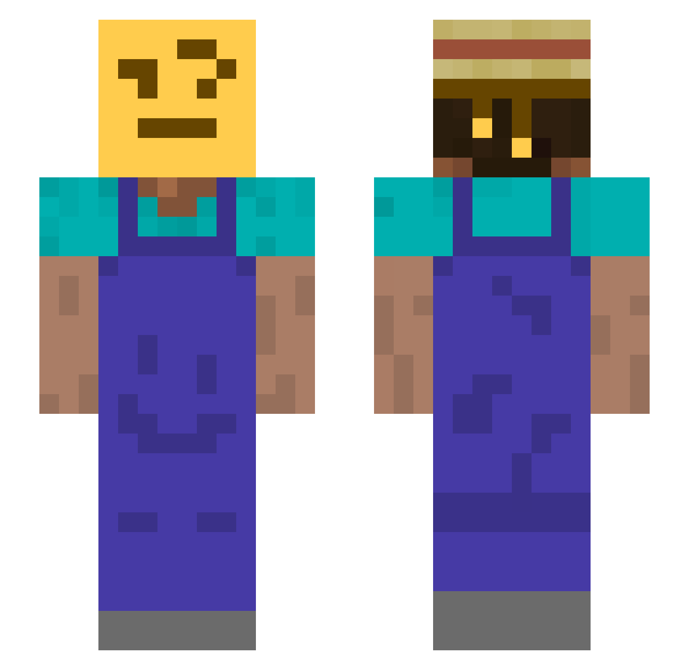 adose_ Minecraft skin, front and back view