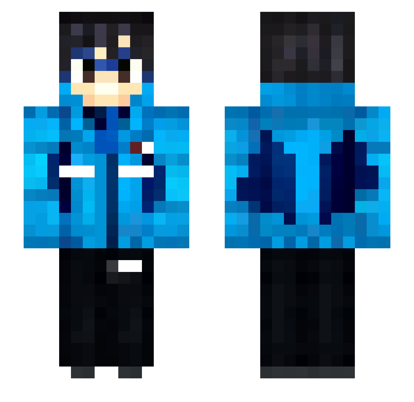 ReM50 Minecraft skin, front and back view