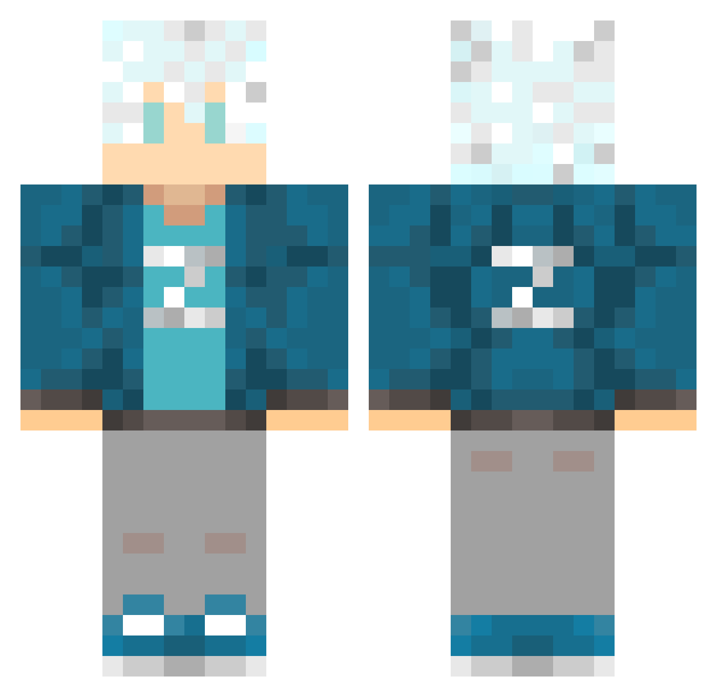 Sicani Minecraft skin, front and back view