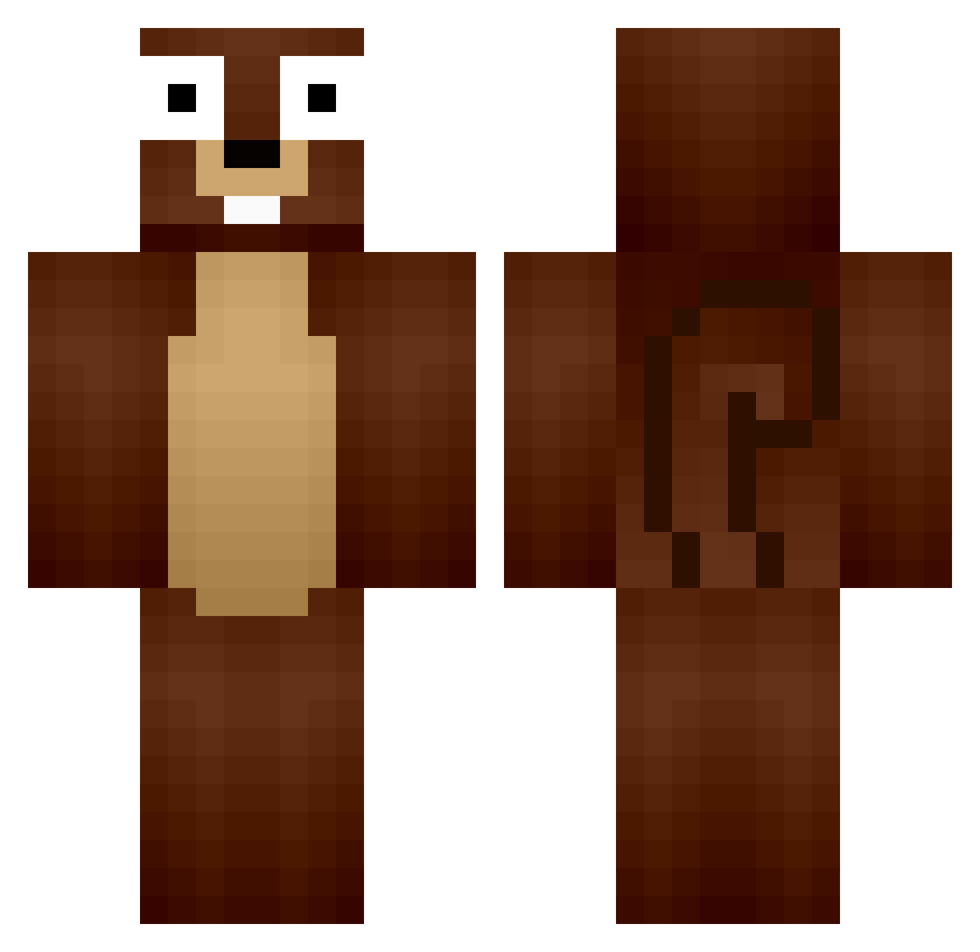 Makowsgy Minecraft skin, front and back view