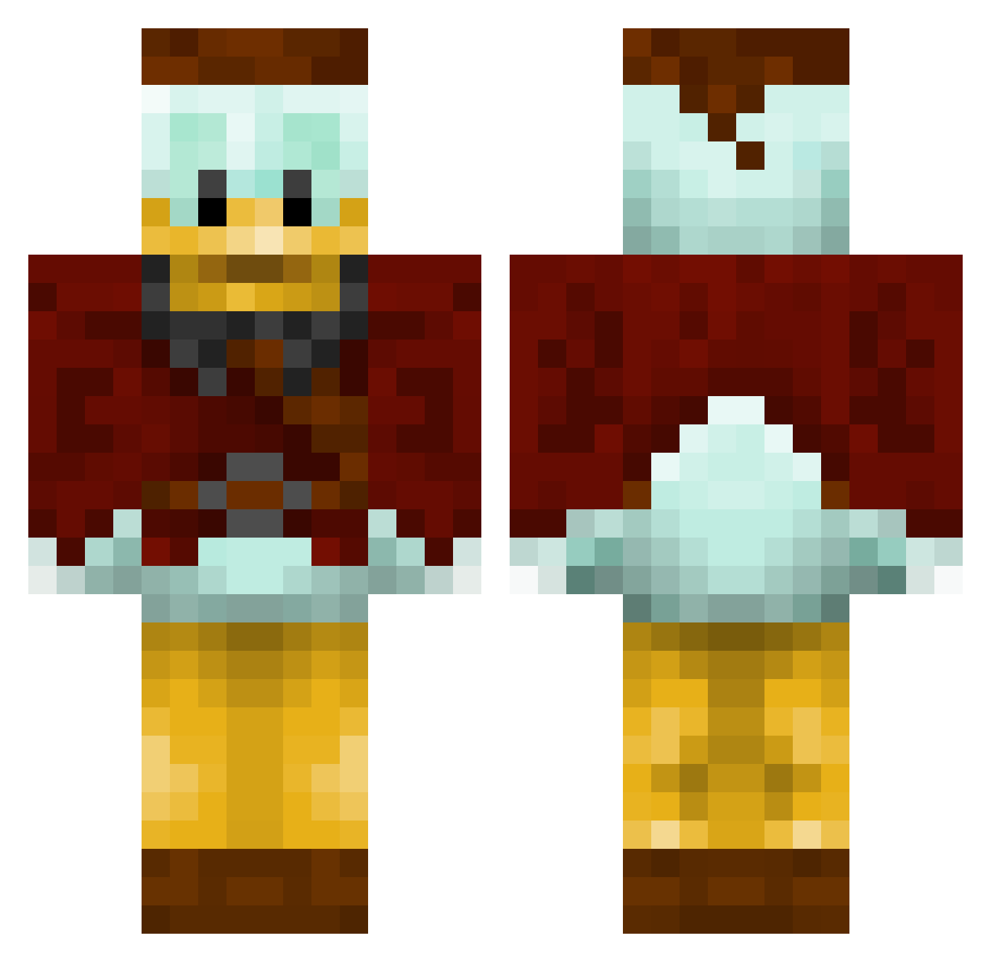 BRV_Ironny Minecraft skin, front and back view