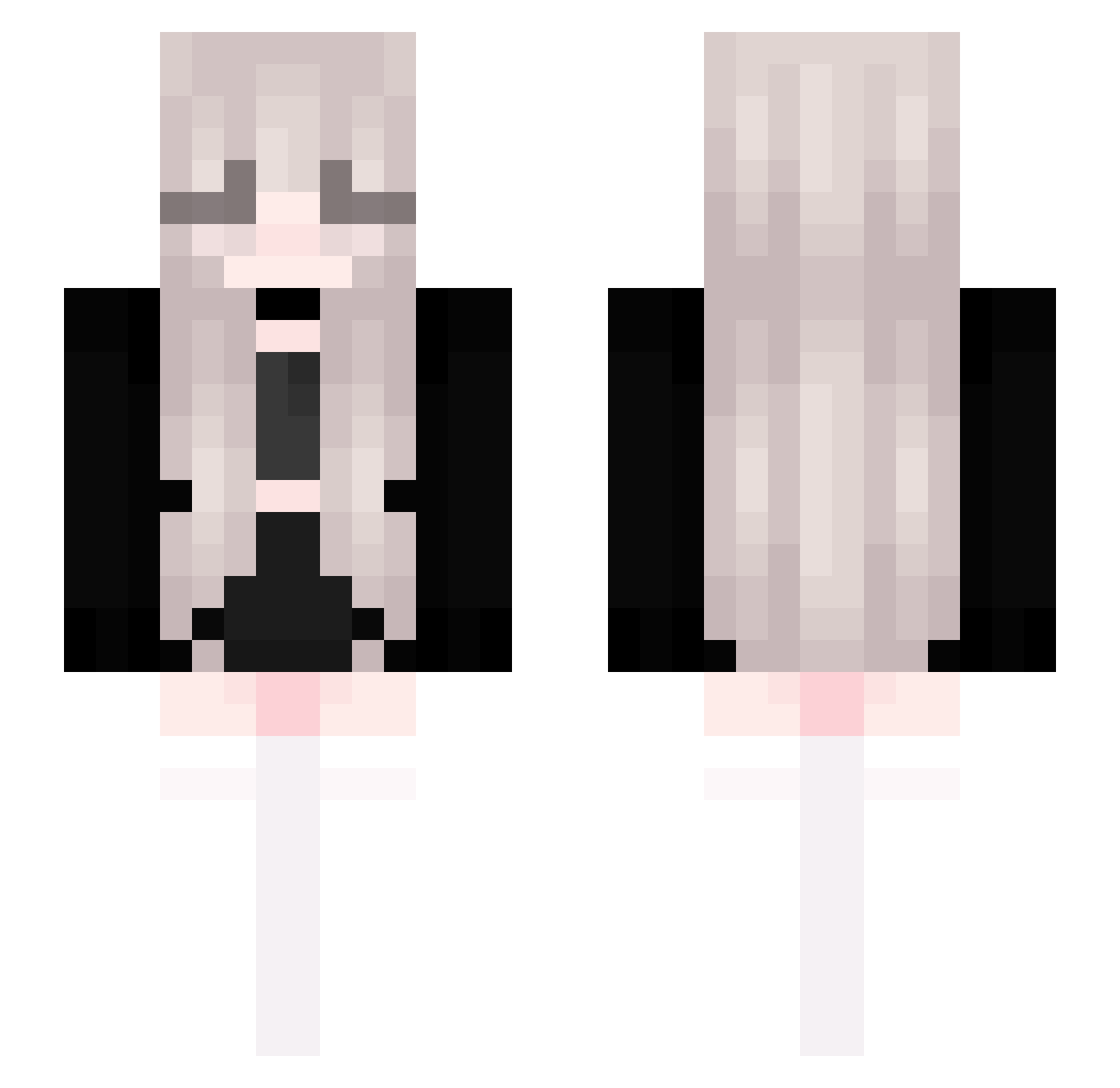 Seether Minecraft skin, front and back view